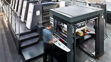 Bogendruckmaschine des Verbreitungs- und Verteilungszentrums