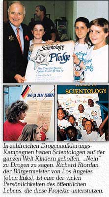 In zahlreichen Drogenaufkl&auml;rungs-Kampagnen haben Scientologen auf der ganzen Welt Kindern geholfen, ''Nein'' zu Drogen zu sagen.
