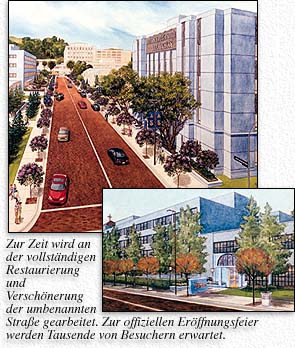 Zur Zeit wird an der vollst&auml;ndigen Restaurierung und Versch&ouml;nerung der umbenannten Stra&szlig;e gearbeitet. Zur offiziellen Er&ouml;ffnungsfeier werden Tausende von Besuchern erwartet.